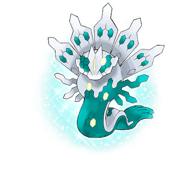 Instead of black and lime green, the Shiny Zygarde is white and turqoise.