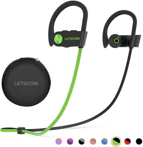 LETSCOM Wireless Earbuds IPX7 Waterproof Noise Cancelling Headsets