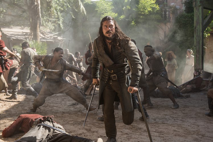 Luke Arnold as Silver on 'Black Sails' Season 4