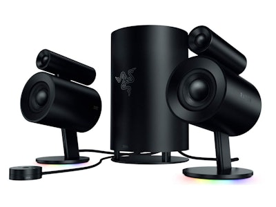 Black Razer Nommo Pro gaming speakers