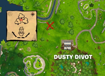 'Fortnite' Week 7 Dusty Divot Treasure Map