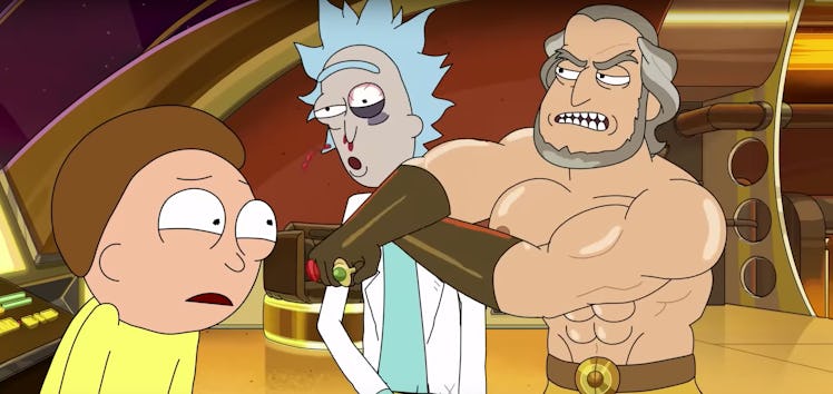 rick and morty opening credits ripped old guy