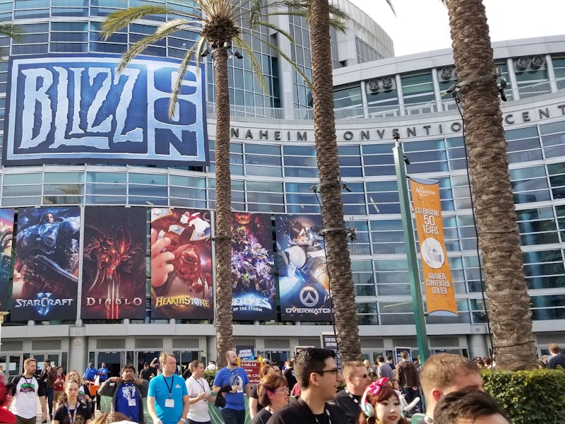 Big BlizzCon convention sign on a building
