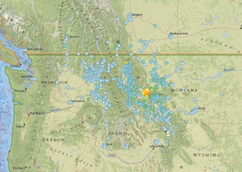 montana earthquake shake stations 