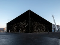 The Winter Olympics pavilion painted in Vantablack VBX2 