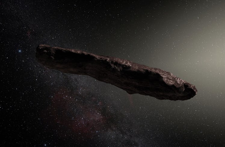 Artist’s impression of ‘Oumuamua.