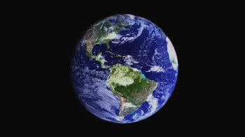 A shot of planet Earth from outer space