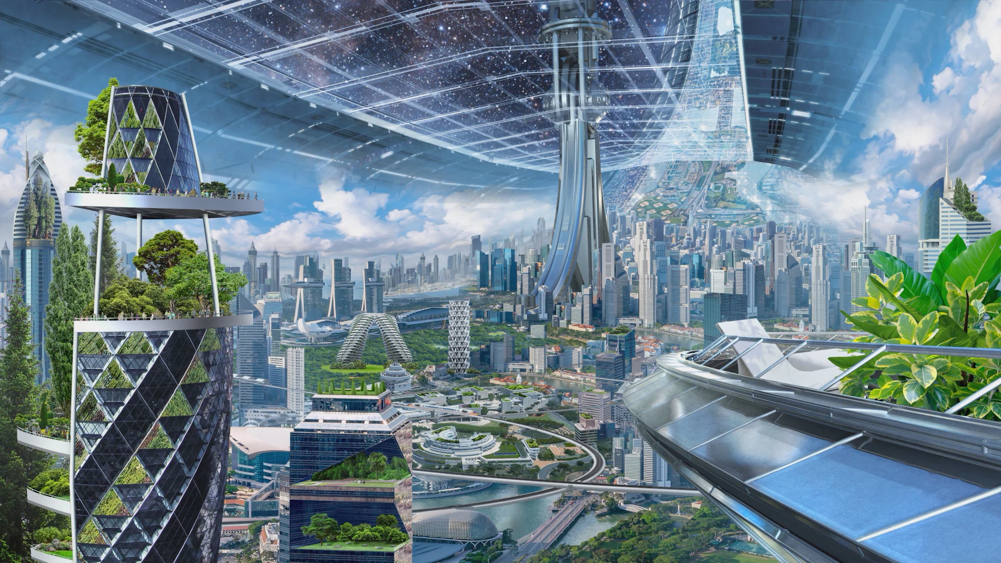 A future space city.
