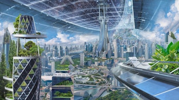A future space city.