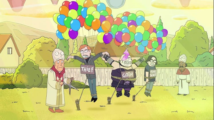 'Rick and Morty' co-creator Justin Roiland cameos in "Get Schwifty" as the "thief" here.