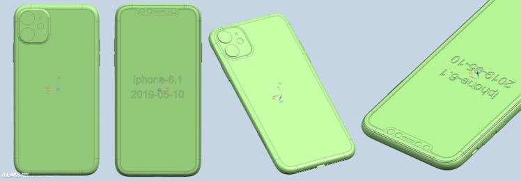 Four light green iPhone 11 cads 