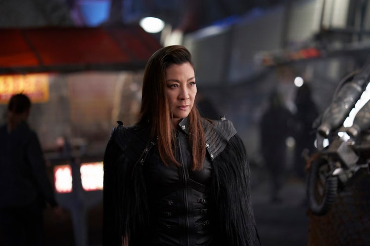 The Emperor (Michelle Yeoh) didn't stay in her Starfleet uniform for long.