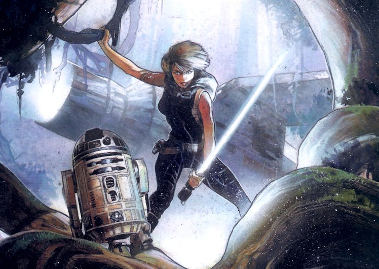 Mara Jade and R2-D2 in the Dark Horse Comics version of 'Heir to the Empire'Mara Jade and R2-D2 in t...