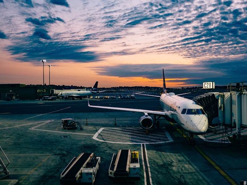 An airplane at the airport