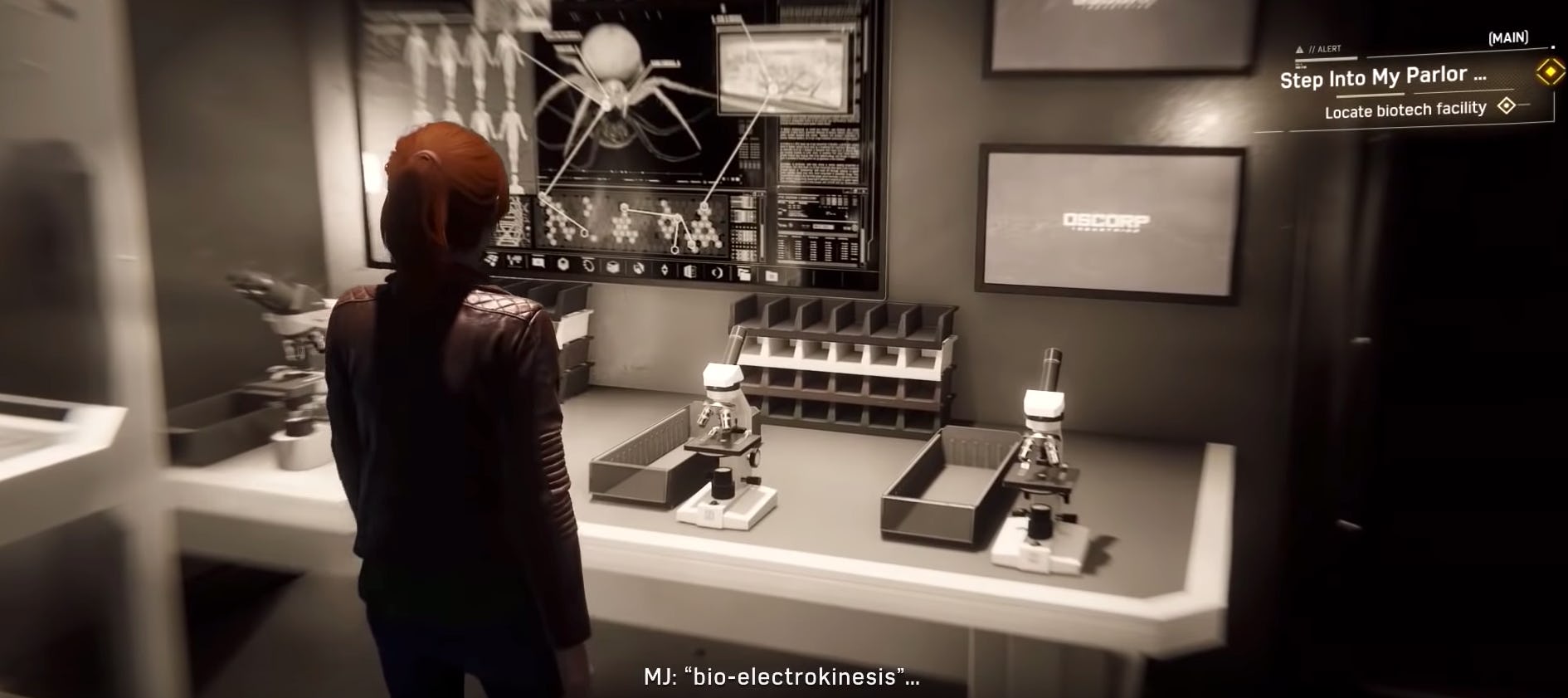 spider-man PS4 MJ lab