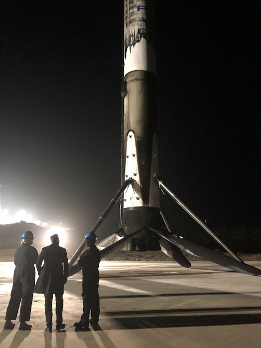 SpaceX Falcon 9 after launch.