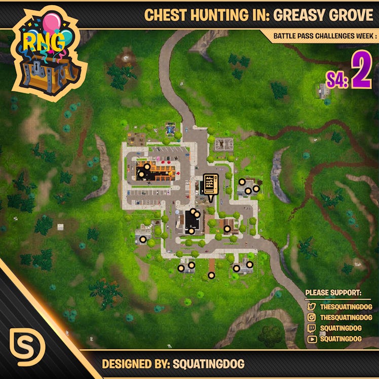Greasy Grove Chest Map