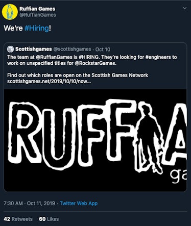 rockstar job listing ruffian games
