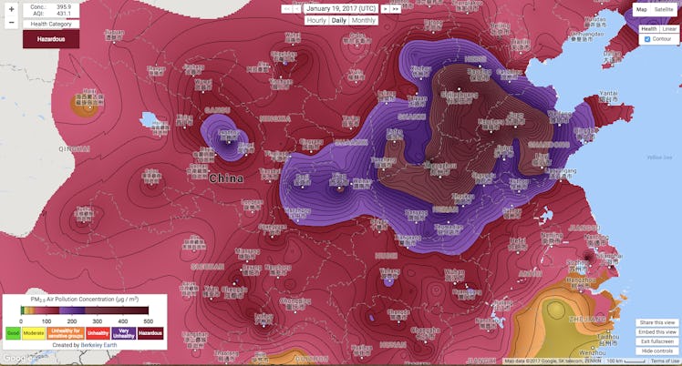 berkeley earth air pollution map beijing china.