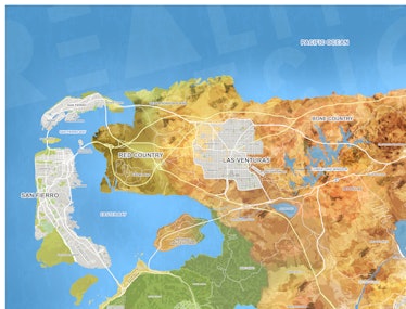 Large GTA 6 concept map, Games, Mapsland