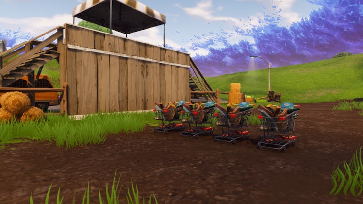 Fortnite shopping carts at the 'racetrack'.