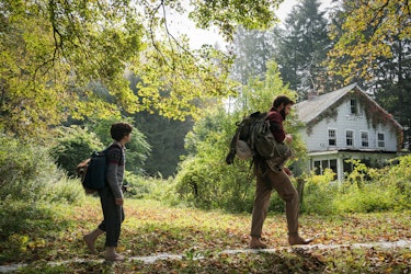 Lee spends a section of 'A Quiet Place' teaching his son survival skills.