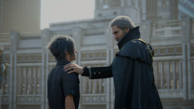 Noctis Lucis Caelum character in a "Final Fantasy XV" scene
