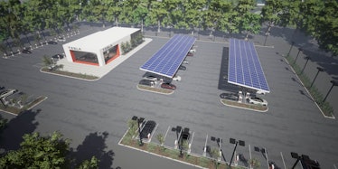 Concept for Tesla Supercharging Station 