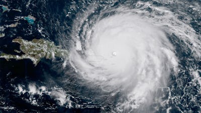 Satellite view of Hurricane Maria 