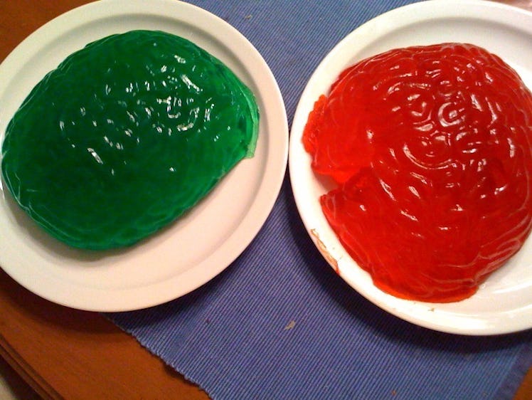 jello Brains green red food