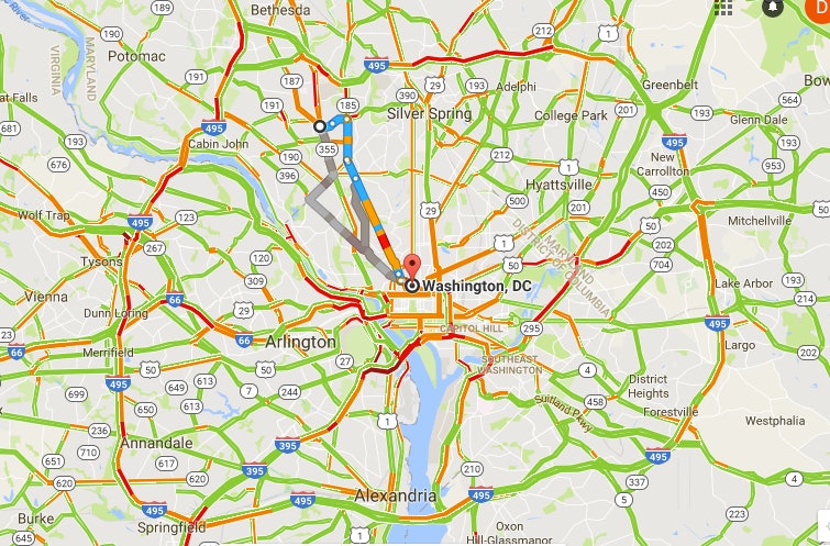 traffic map washington dc Washington Dc Is Empty Of Traffic For Donald Trump S Inauguration traffic map washington dc