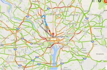 Dc Rush Hour Traffic Map Washington Dc Is Empty Of Traffic For Donald Trump's Inauguration