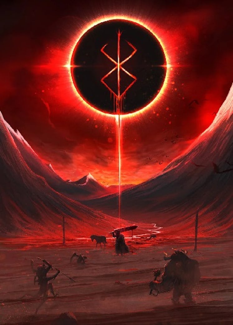 The black swordsman poster on metal
