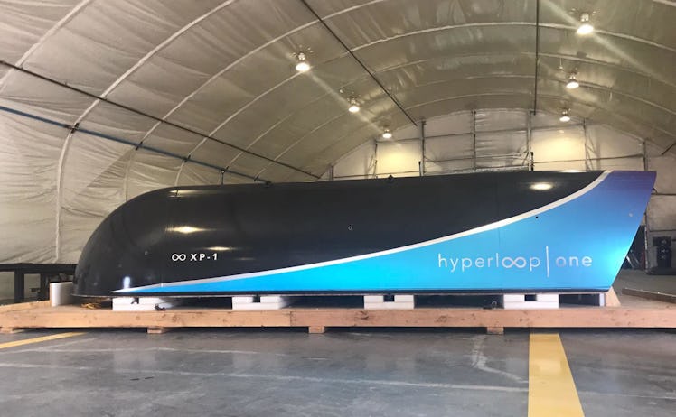 The prototype of the Hyperloop One Pod