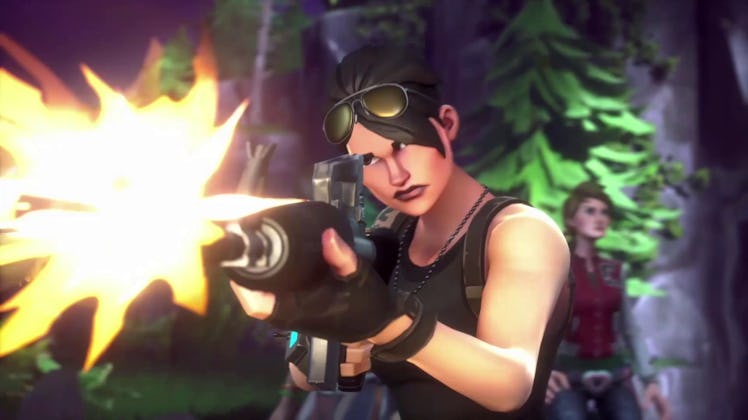 Enemy 'Fortnite' players will still shoot you, so you'll have to defend yourself.