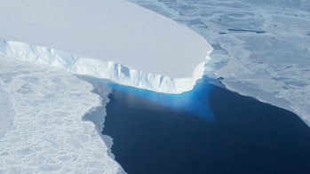 The Thwaites Glacier, part of the West Antarctic Ice Sheet.The Thwaites Glacier, part of the West An...