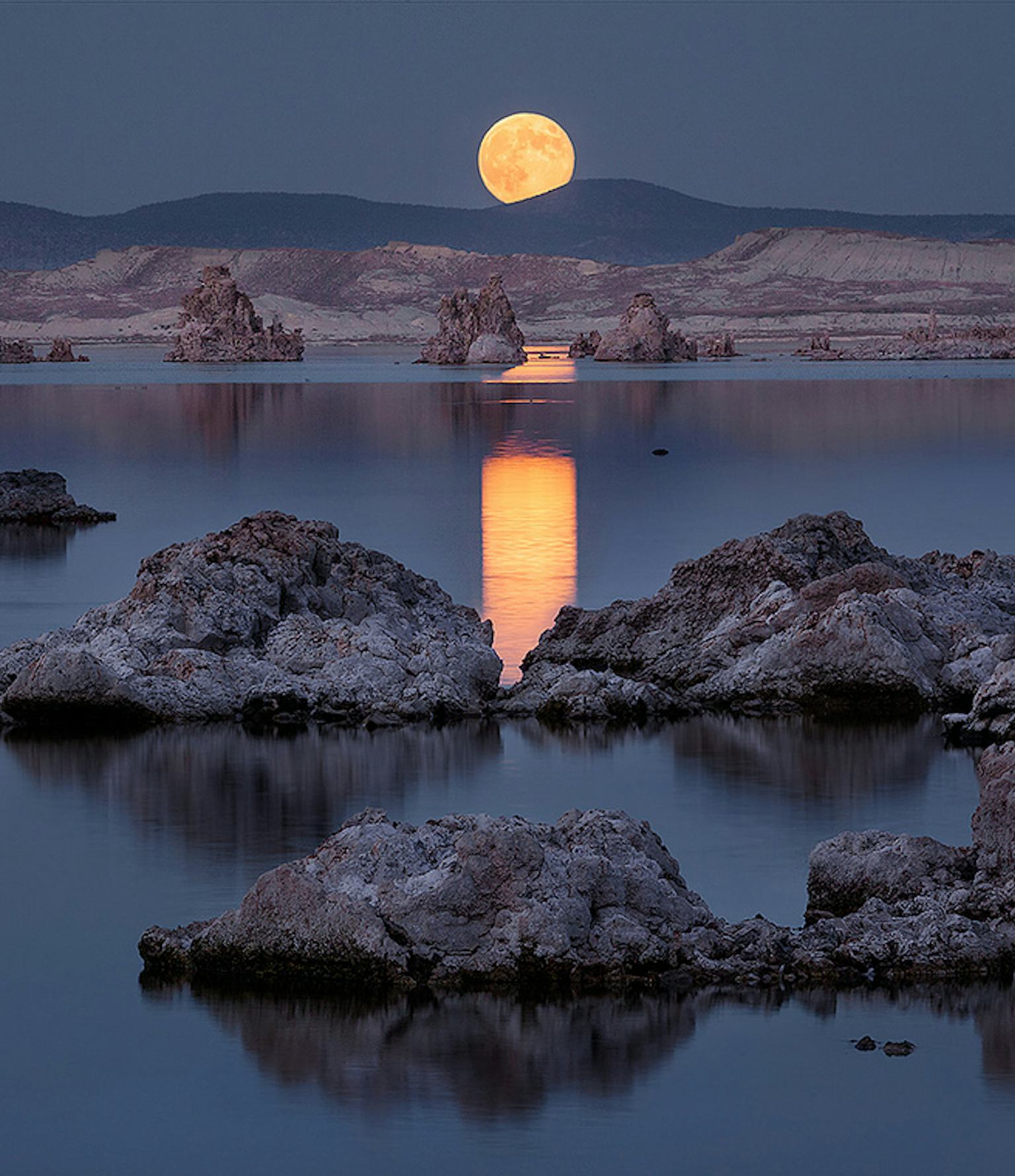 During Tonight's OrangeRed Full Moon, Also Spy Neighboring Neptune