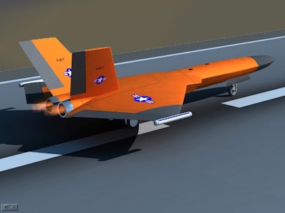 An orange stealth fighter designed by cadets that could save the Air Force millions