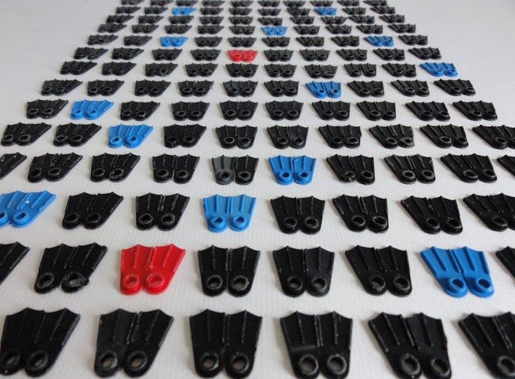 Lego flippers that washed up on the beaches of Southwest England