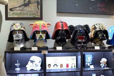 Five Star Wars souvenir helmets