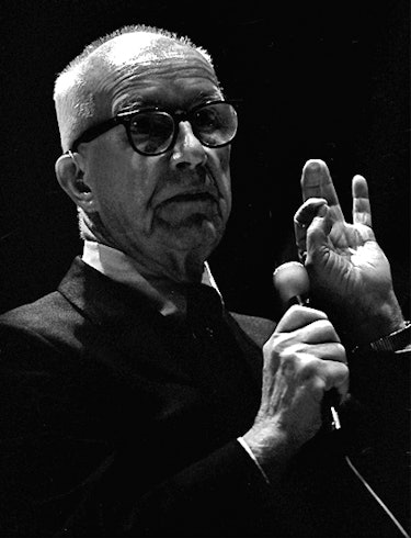 Richard Buckminster "Bucky" Fuller, the American architect, systems theorist, author, designer, inve...