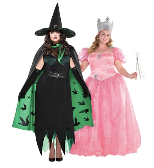 Women's Glinda & The Wicked Witch Couples Costumes Plus Size - Wizard of Oz