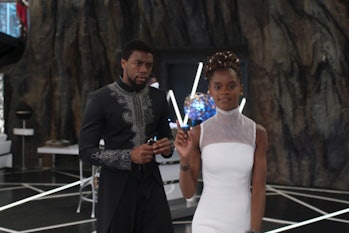 Chadwick Boseman and Letitia Wright in Disney/Marvel's 'Black Panther'