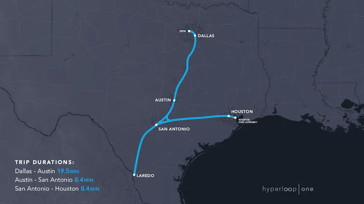 Here are the 11 Proposed Hyperloop One Routes in the U.S.