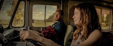 Pablo Schreiber and Emily Browning in 'American Gods' 