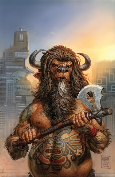 Buffalo Man on the cover of Dark Horse's American Gods comics. 