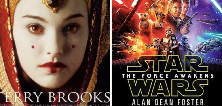 Two 'Star Wars' novelizations from 1999 and 2015.