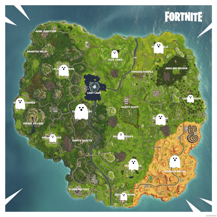 'Fortnite' Ghost Decoration Locations for Fortnitemares 