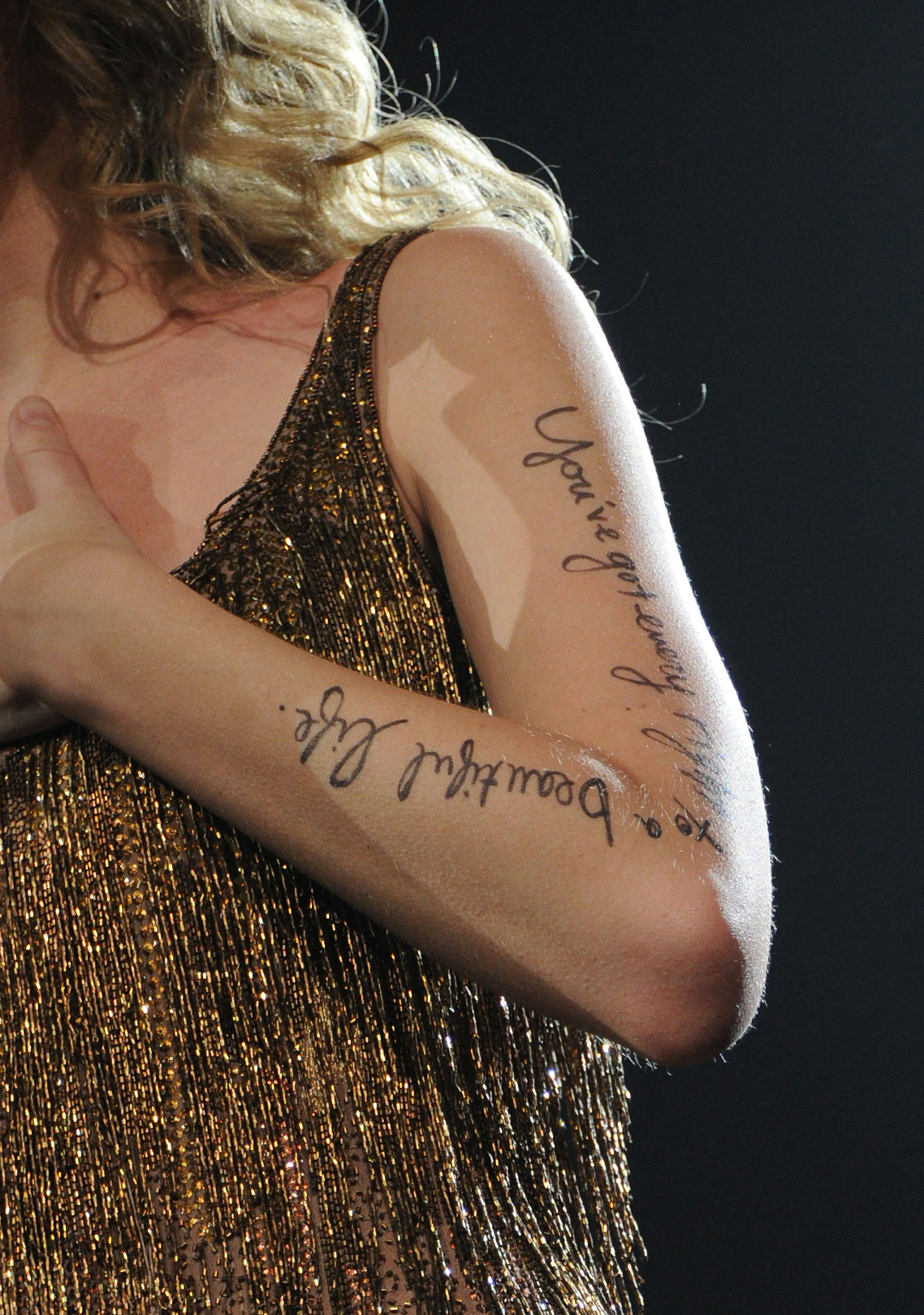 Taylor Swift Tattoo On Arm What Does It Say