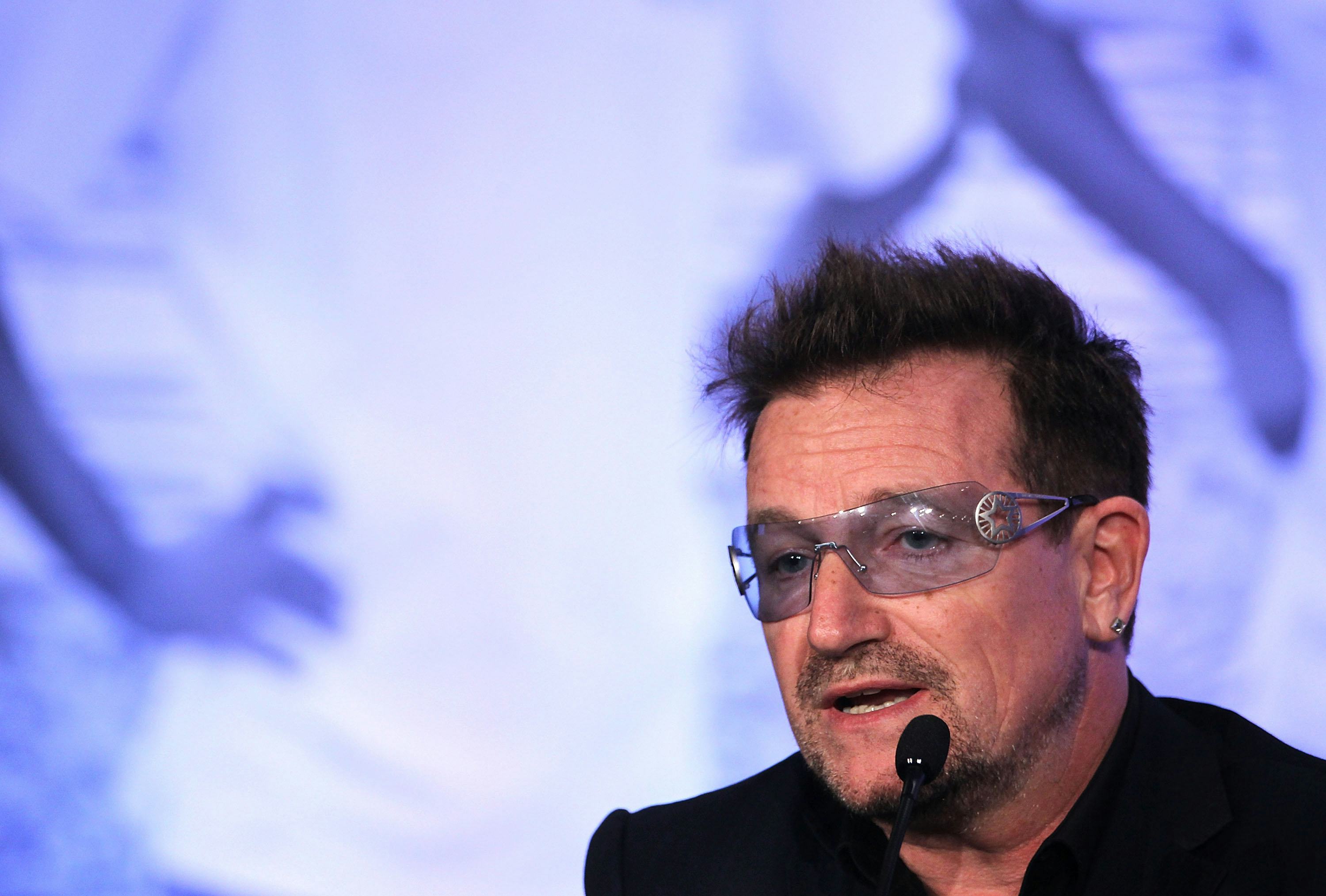 Why does bono wear 2025 blue glasses